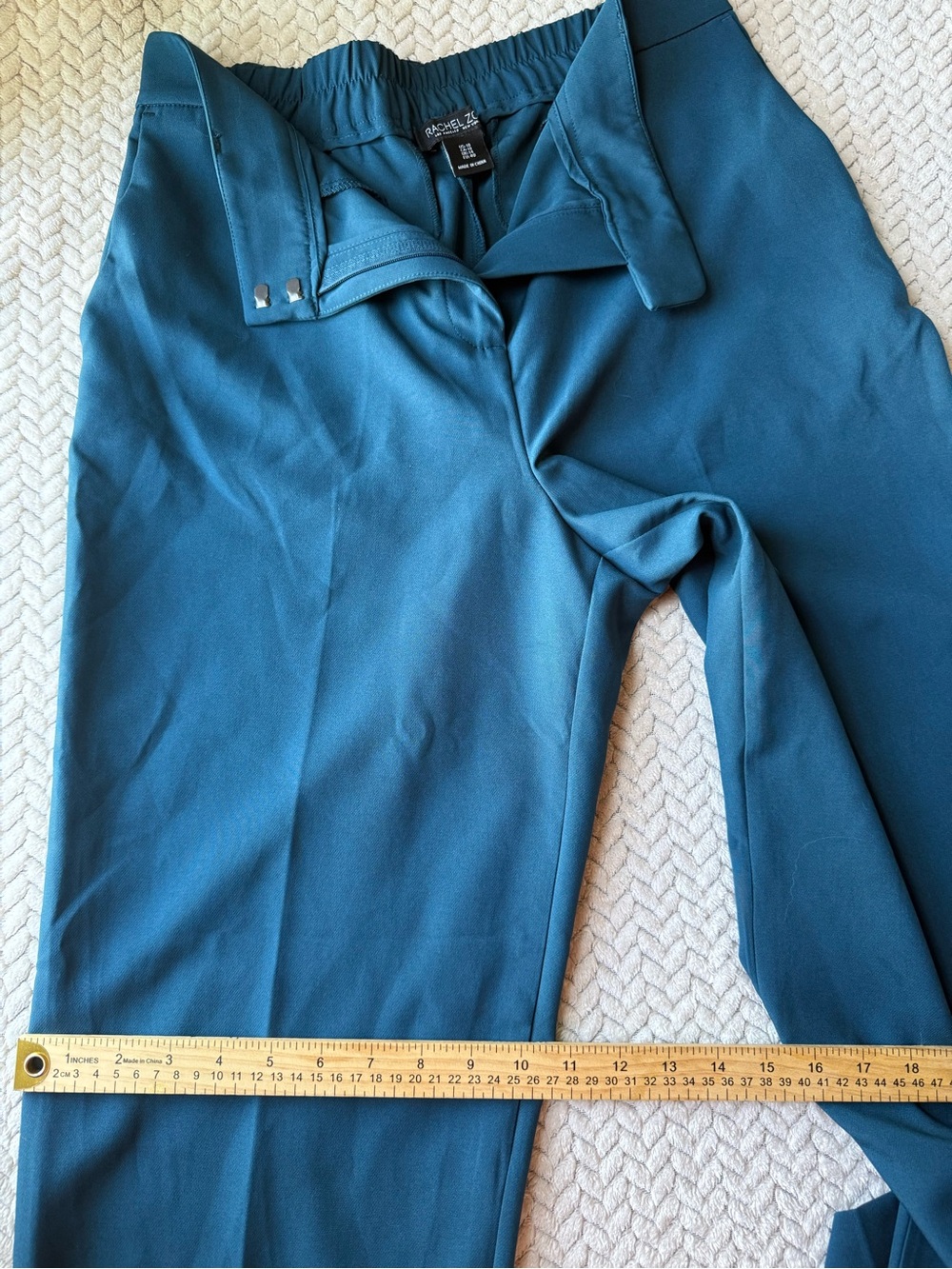Rachel Zoe Turquoise Blue Wide Leg Professional Office Dress Pant Size 10 - Picture 14 of 14